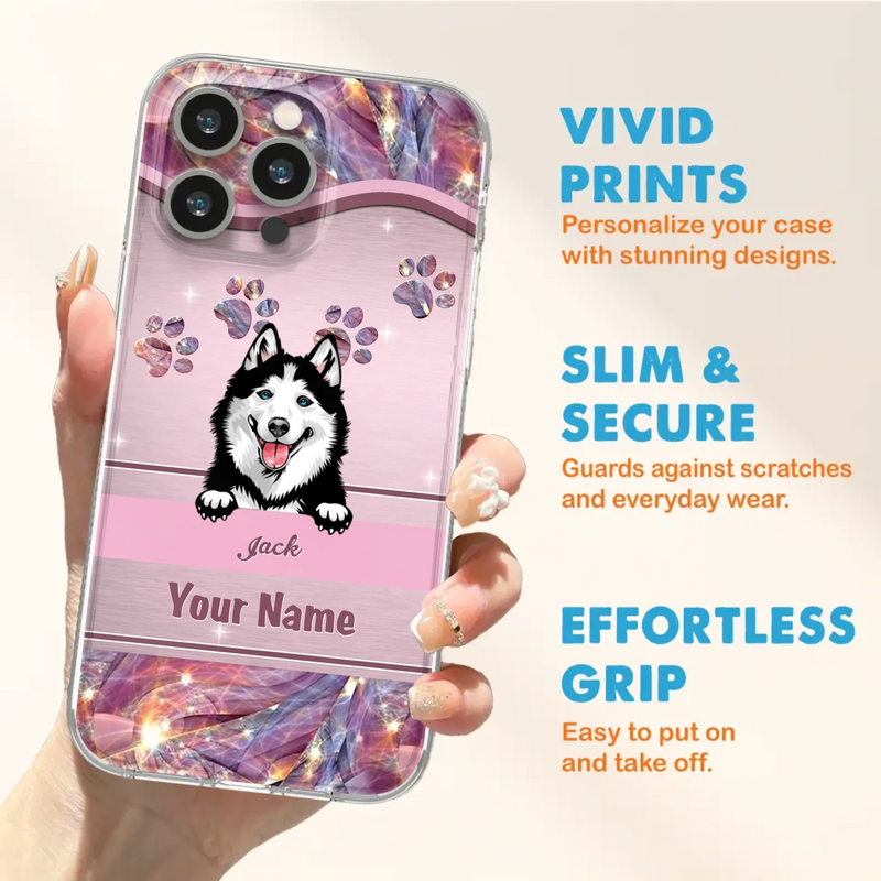 Custom Personalized Dog Phone Case For iPhone And Samsung - Gift Idea For Dog Lover - Up to 3 Dogs