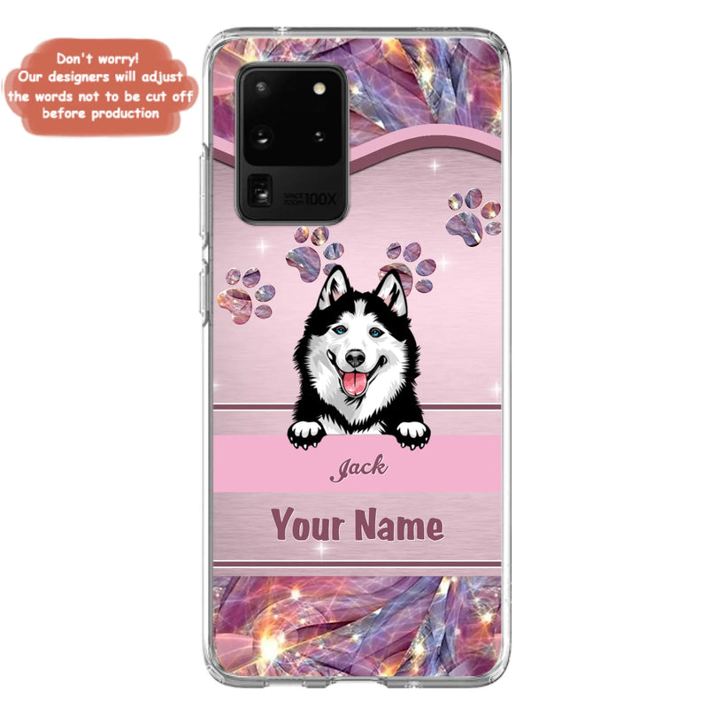 Custom Personalized Dog Phone Case For iPhone And Samsung - Gift Idea For Dog Lover - Up to 3 Dogs