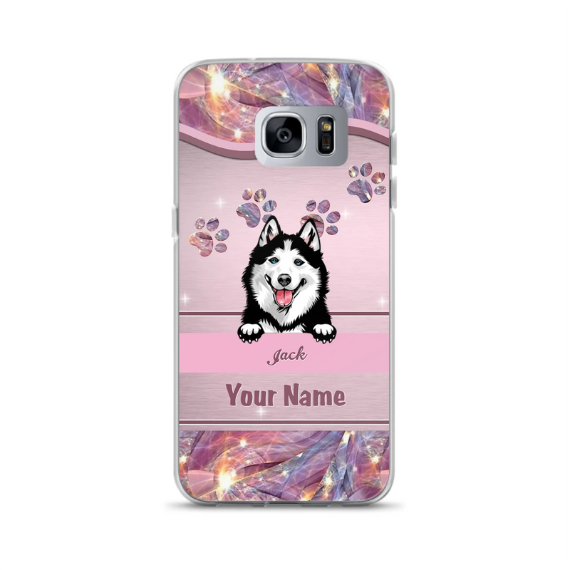 Custom Personalized Dog Phone Case For iPhone And Samsung - Gift Idea For Dog Lover - Up to 3 Dogs