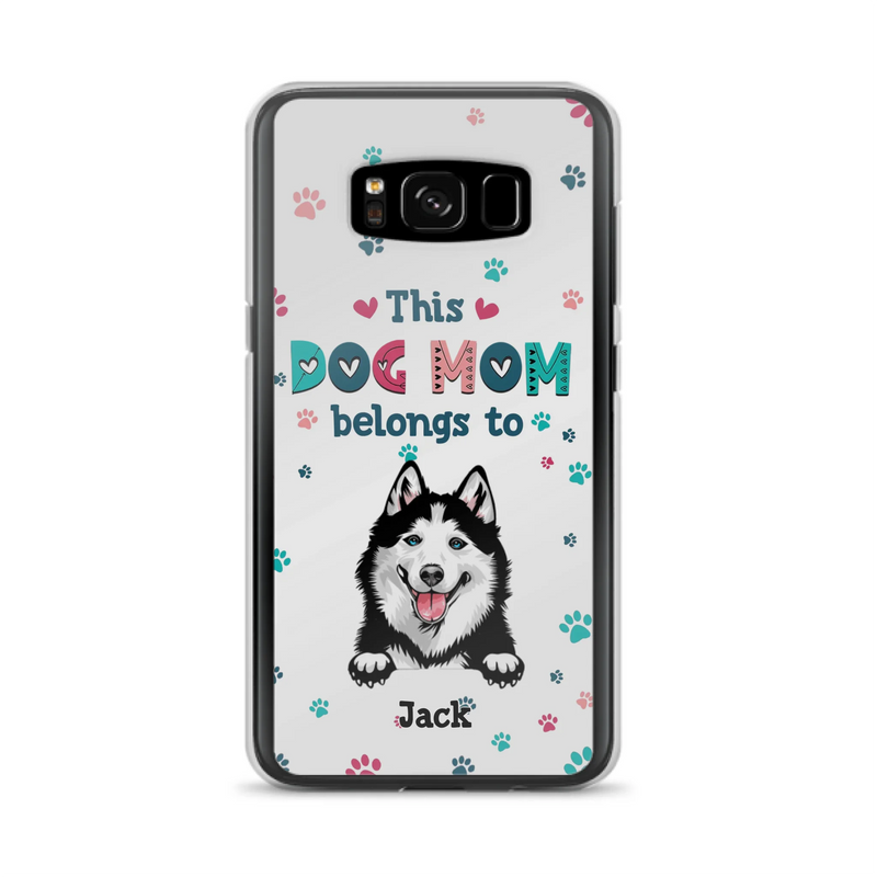 Custom Personalized Dog Phone Case For iPhone And Samsung - Gift Idea For Dog Lover - Up to 6 Dogs - This Dog Mom Belongs To