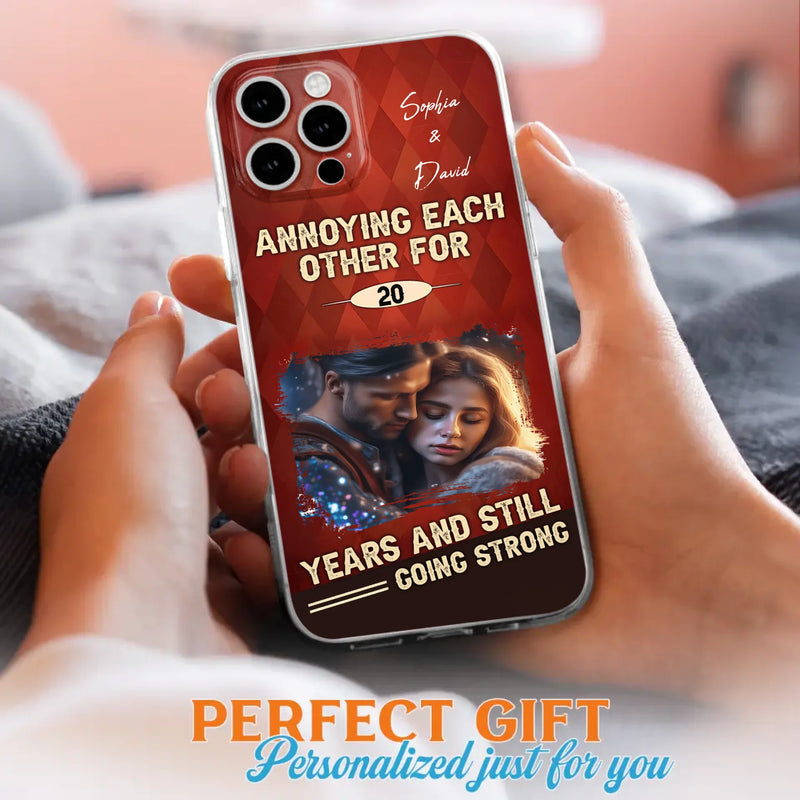 Personalized Couple Photo Phone Case - Gift Idea For Couple - Annoying Each Other For 20 Years And Still Going Strong - Case For iPhone/Samsung
