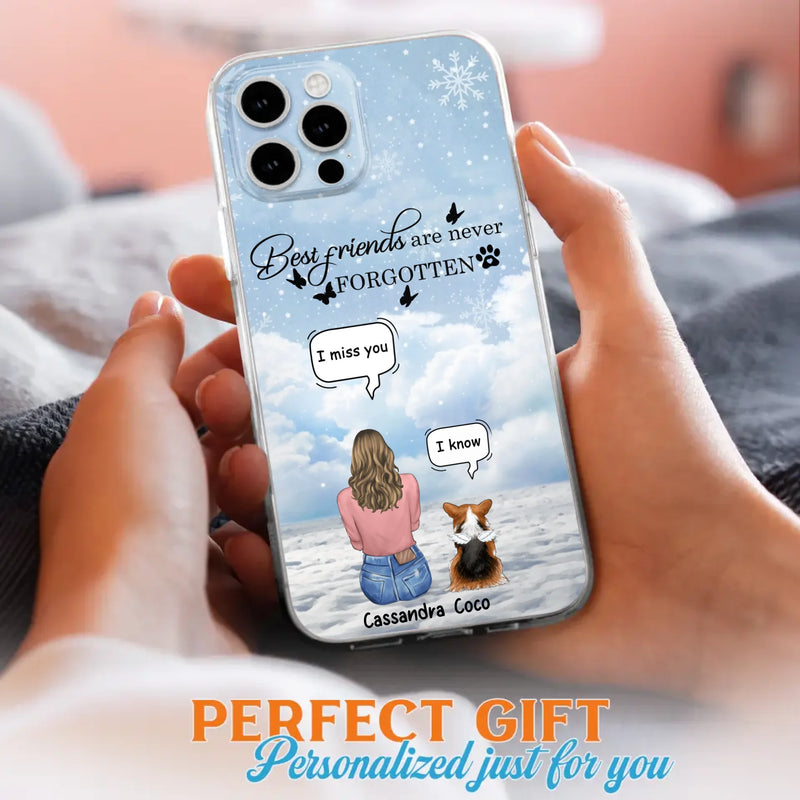 Personalized Memorial Pet Phone Case - Upto 3 Pets - Memorial Gift Idea For Dog/Cat/Rabbits Owners - I Miss You - Case For iPhone/Samsung