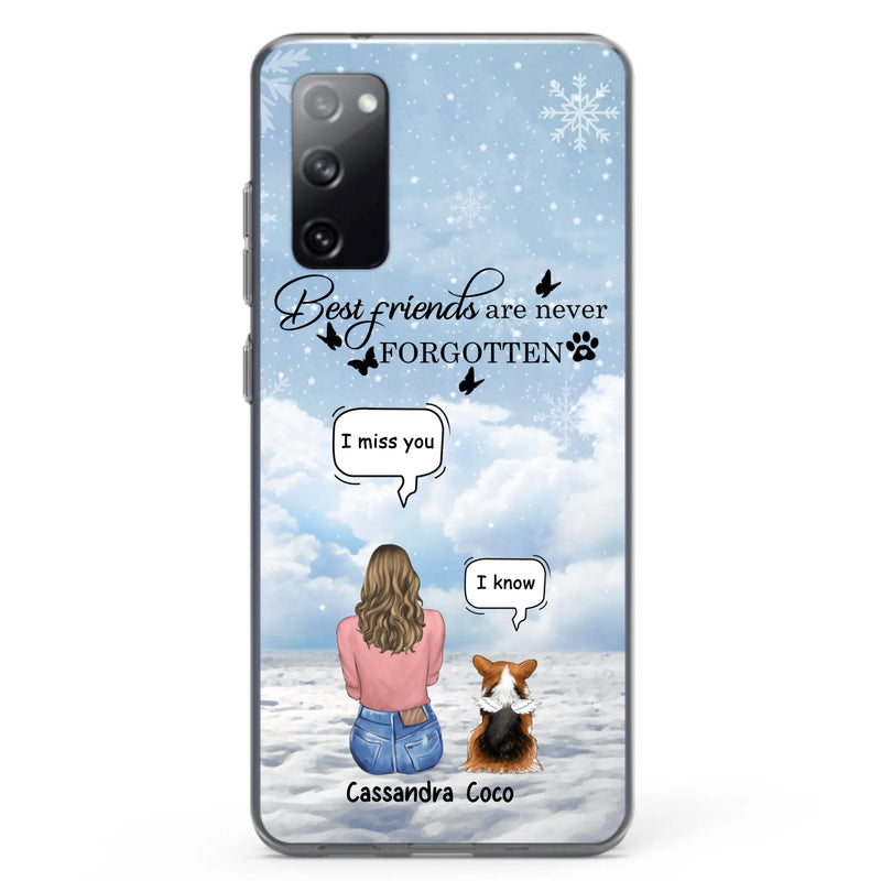 Personalized Memorial Pet Phone Case - Upto 3 Pets - Memorial Gift Idea For Dog/Cat/Rabbits Owners - I Miss You - Case For iPhone/Samsung