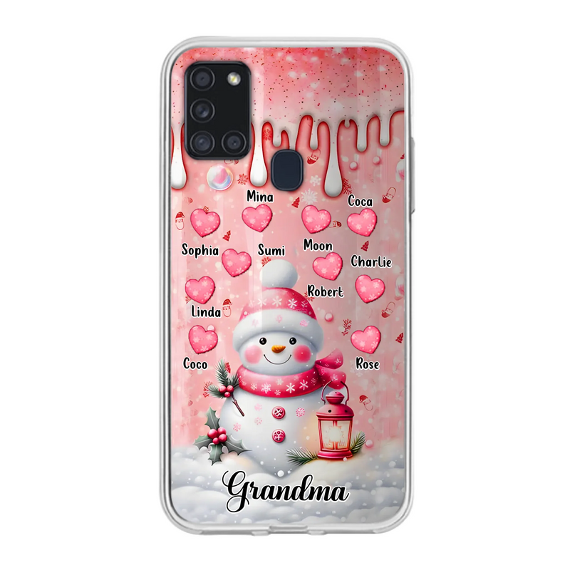 Personalized Snowman Grandma Phone Case - Christmas Gift Idea For Grandma - Up to 10 Kids - Case For iPhone/Samsung - Grandma