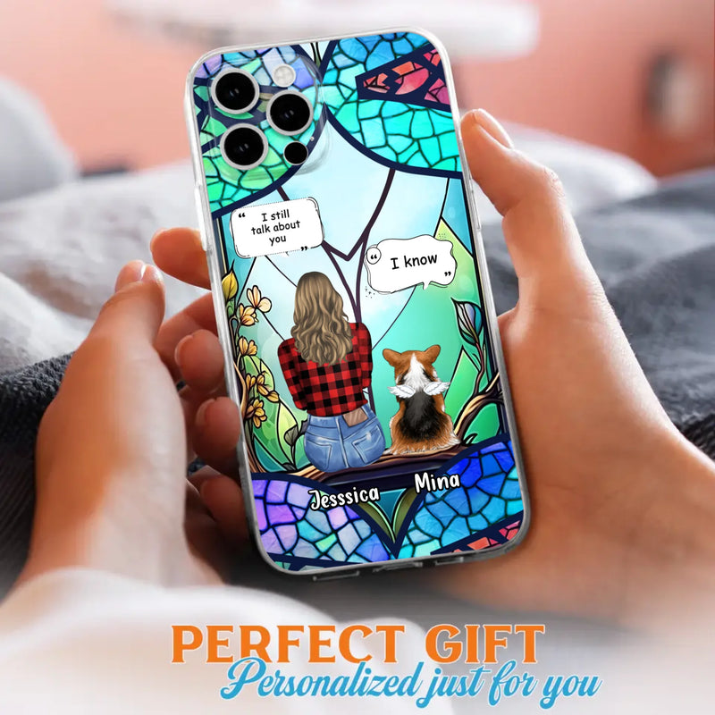 Custom Personalized Memorial Pet Phone Case - Memorial Gift Idea For Dog/ Cat/ Rabbits Owners - Up to 3 Dogs/ Cats/ Rabbits - Case For iPhone And Samsung