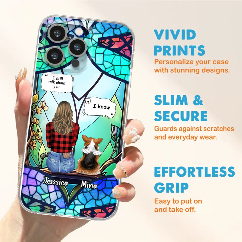 Custom Personalized Memorial Pet Phone Case - Memorial Gift Idea For Dog/ Cat/ Rabbits Owners - Up to 3 Dogs/ Cats/ Rabbits - Case For iPhone And Samsung