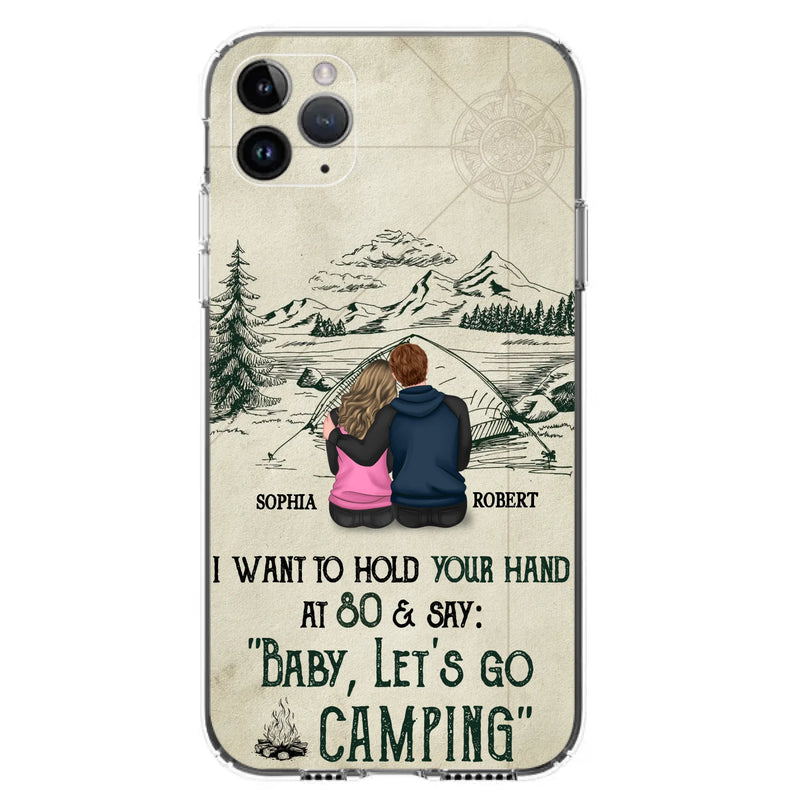 Custom Personalized Couple Phone Case - Gift Idea For Couple - Case For iPhone/Samsung - Baby Let's Go Camping