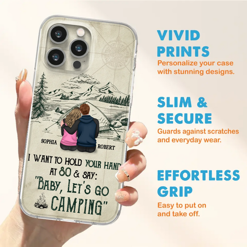 Custom Personalized Couple Phone Case - Gift Idea For Couple - Case For iPhone/Samsung - Baby Let's Go Camping