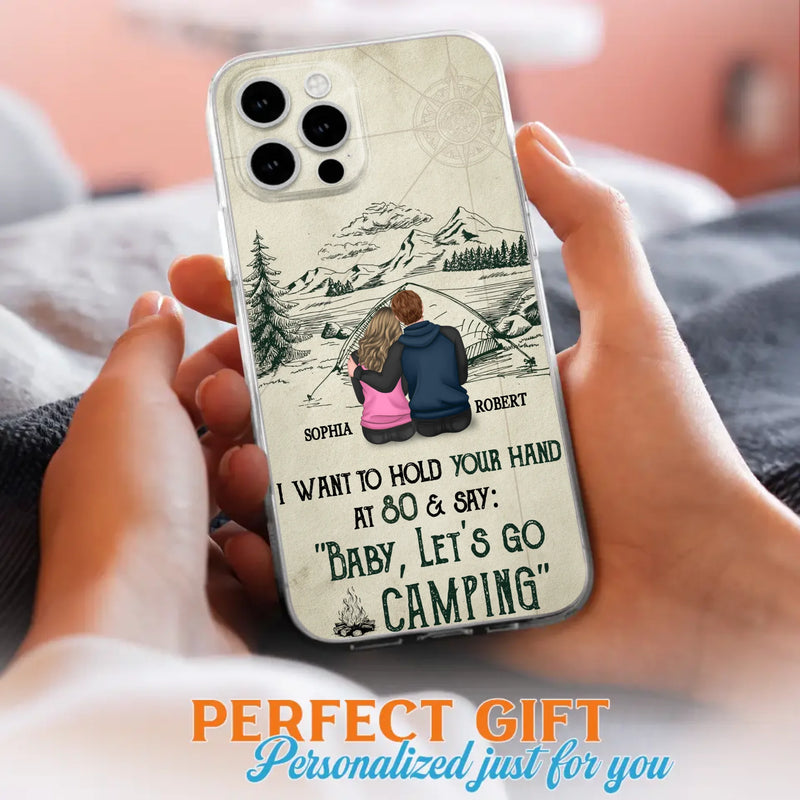 Custom Personalized Couple Phone Case - Gift Idea For Couple - Case For iPhone/Samsung - Baby Let's Go Camping