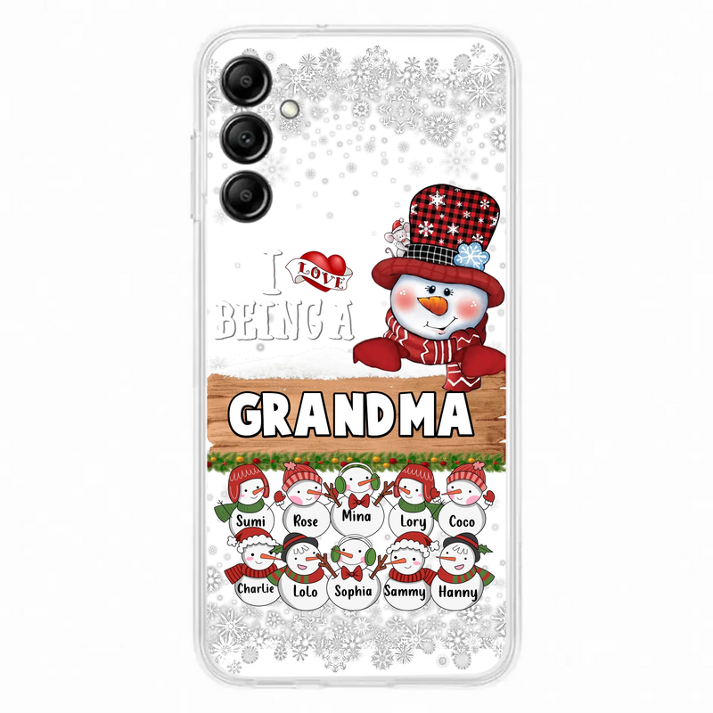 Custom Personalized Grandma Phone Case - Upto 10 Grandkids - Christmas Gift Idea for Grandma - I Love Being A Grandma - Case For iPhone/Samsung