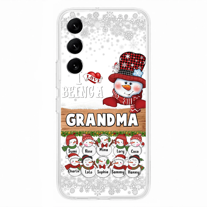 Custom Personalized Grandma Phone Case - Upto 10 Grandkids - Christmas Gift Idea for Grandma - I Love Being A Grandma - Case For iPhone/Samsung