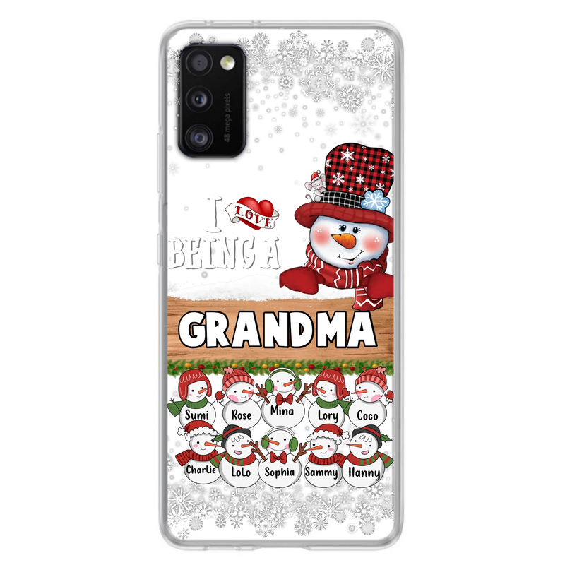 Custom Personalized Grandma Phone Case - Upto 10 Grandkids - Christmas Gift Idea for Grandma - I Love Being A Grandma - Case For iPhone/Samsung