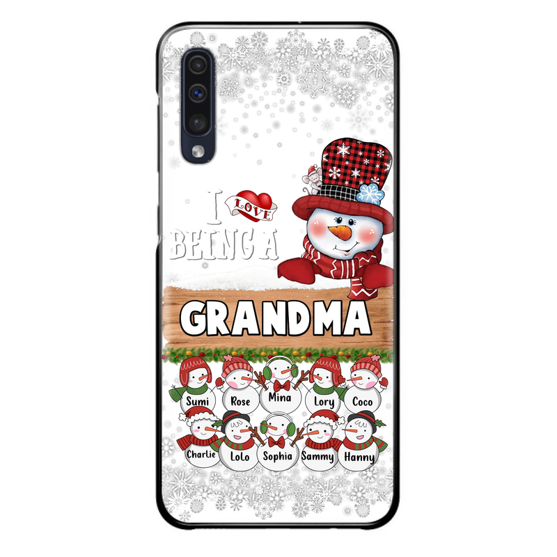 Custom Personalized Grandma Phone Case - Upto 10 Grandkids - Christmas Gift Idea for Grandma - I Love Being A Grandma - Case For iPhone/Samsung