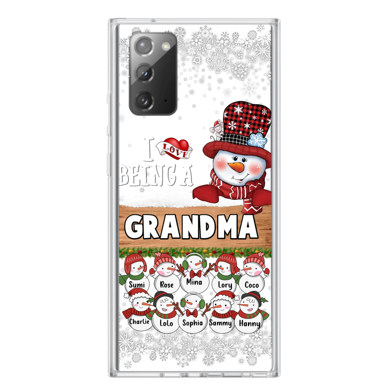 Custom Personalized Grandma Phone Case - Upto 10 Grandkids - Christmas Gift Idea for Grandma - I Love Being A Grandma - Case For iPhone/Samsung