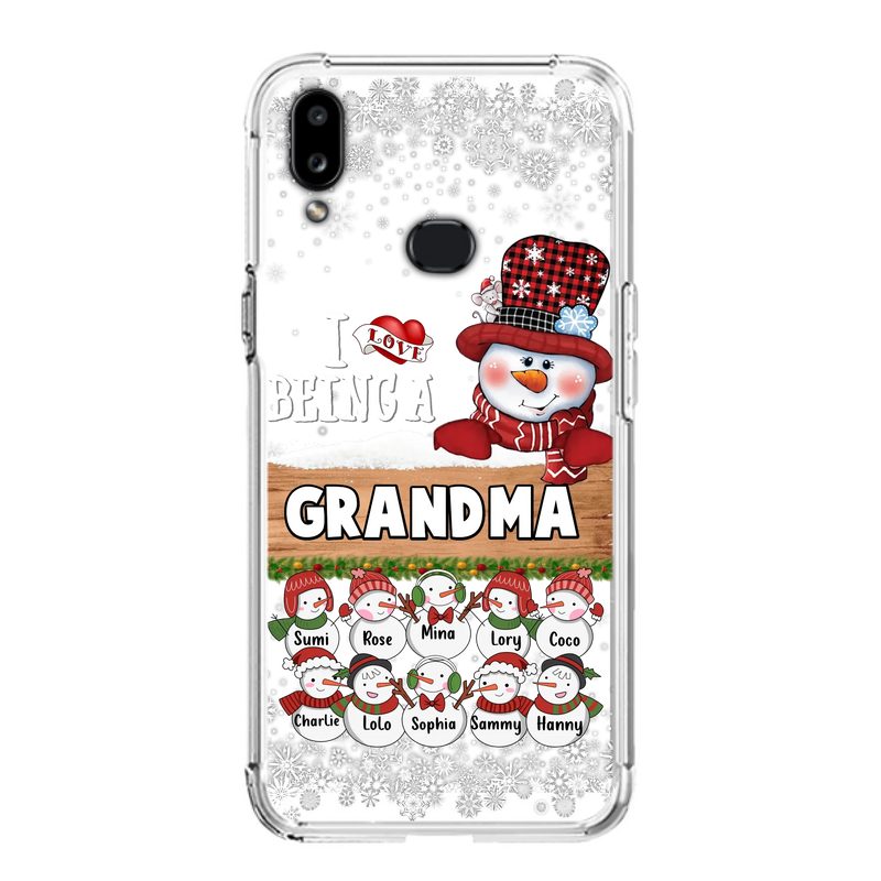 Custom Personalized Grandma Phone Case - Upto 10 Grandkids - Christmas Gift Idea for Grandma - I Love Being A Grandma - Case For iPhone/Samsung