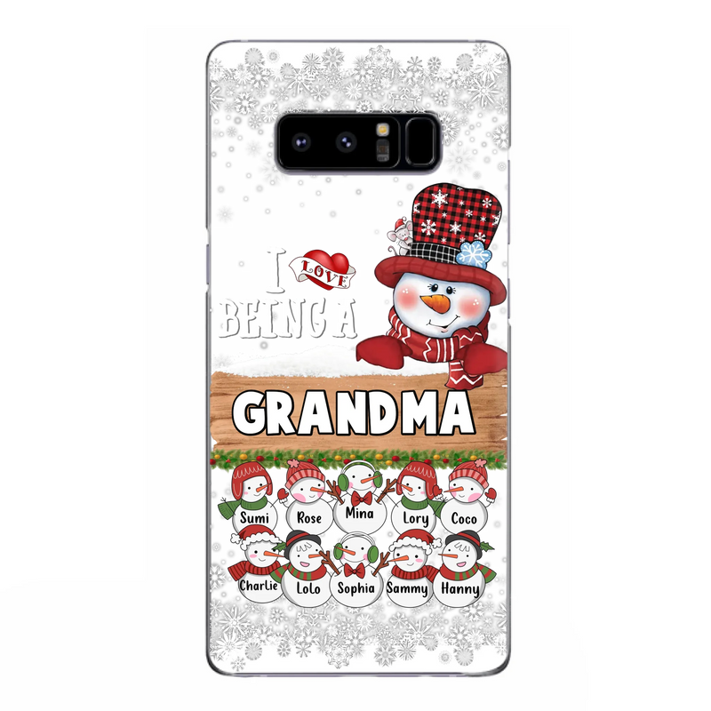 Custom Personalized Grandma Phone Case - Upto 10 Grandkids - Christmas Gift Idea for Grandma - I Love Being A Grandma - Case For iPhone/Samsung