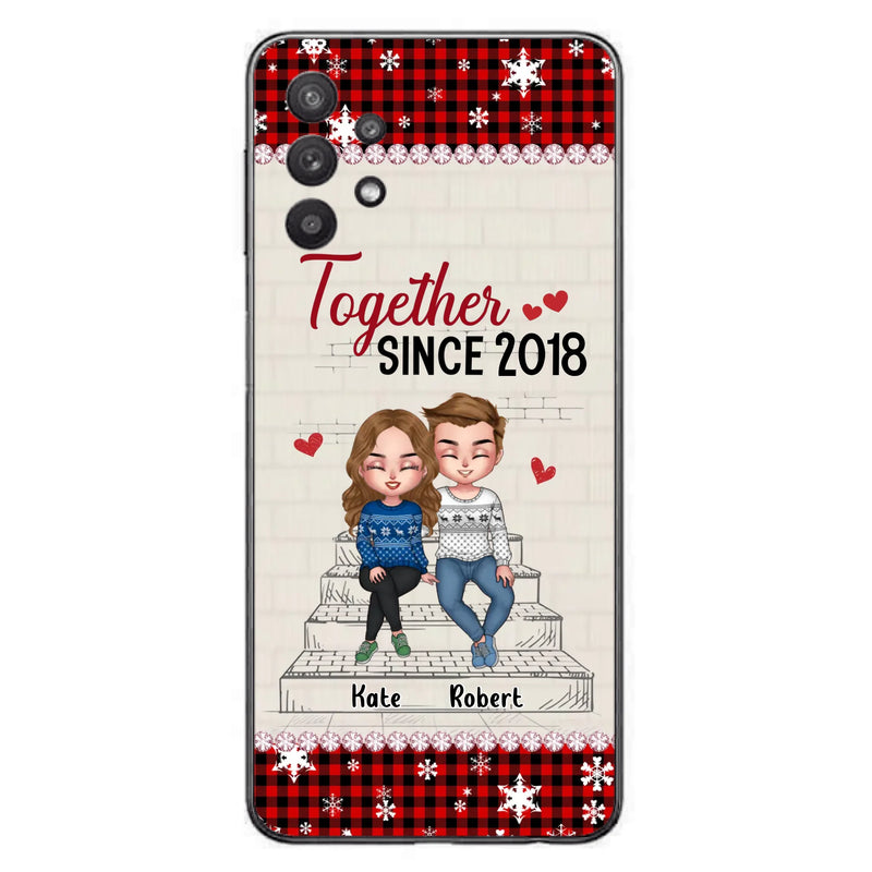 Custom Personalized Christmas Couple Phone Case - Christmas Gift Idea For Couple - Together Since 2018 - Case For iPhone/Samsung