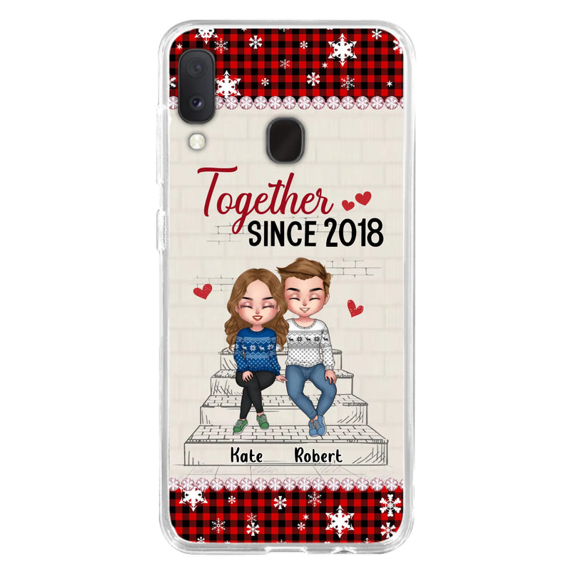 Custom Personalized Christmas Couple Phone Case - Christmas Gift Idea For Couple - Together Since 2018 - Case For iPhone/Samsung