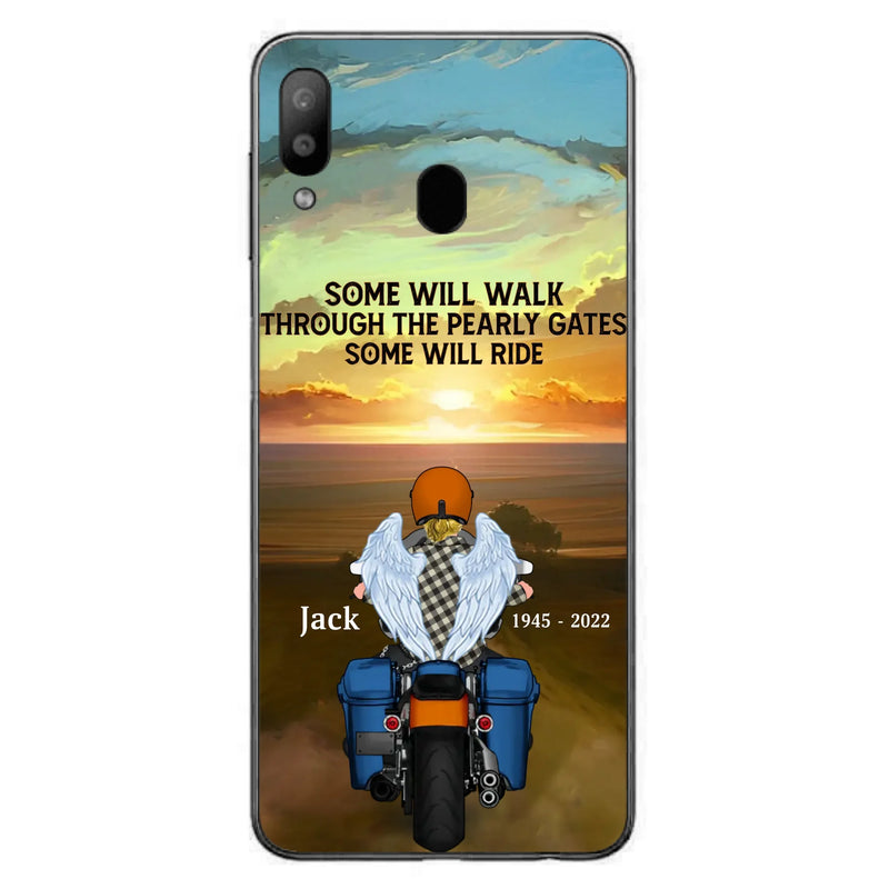 Custom Personalized Memorial Biker Phone Case - Memorial Gift Idea For Father's Day - Some Will Ride - Case For iPhone/Samsung