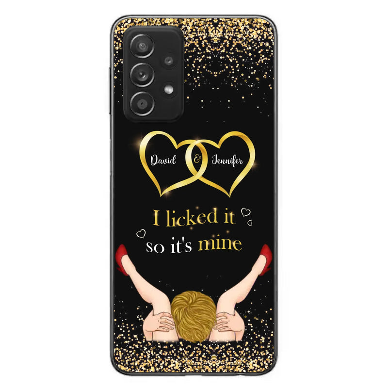 Custom Personalized Couple Phone Case - Gift Idea For Couple/Valentines Day - I Licked It So It's Mine - Case For iPhone/Samsung
