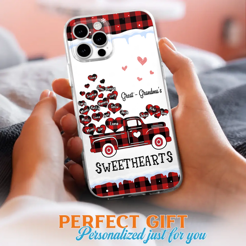 Personalized Grandma Phone Case - Gift Idea For Grandma - Upto 20 Children - Great - Grandma's Sweethearts - Case For iPhone/Samsung