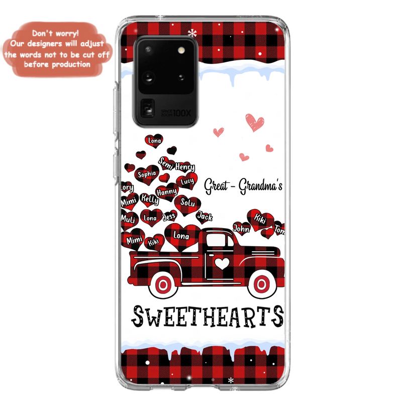 Personalized Grandma Phone Case - Gift Idea For Grandma - Upto 20 Children - Great - Grandma's Sweethearts - Case For iPhone/Samsung
