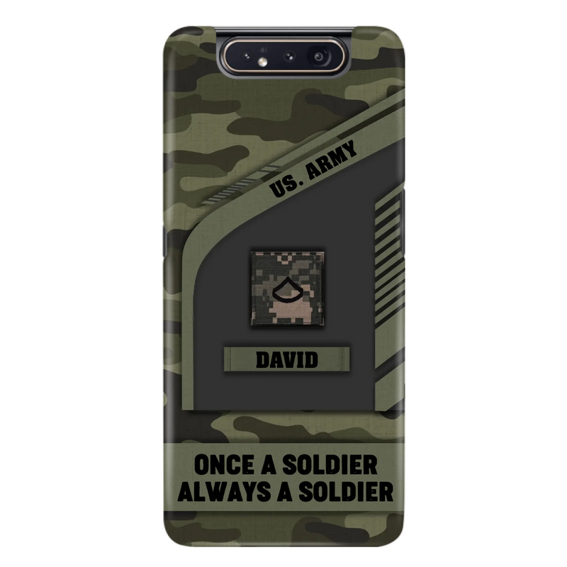 Custom Personalized Veteran Phone Case - Gift Idea For Veteran/Veterans Day - Once A Soldier Always A Soldier - Case for iPhone/Samsung
