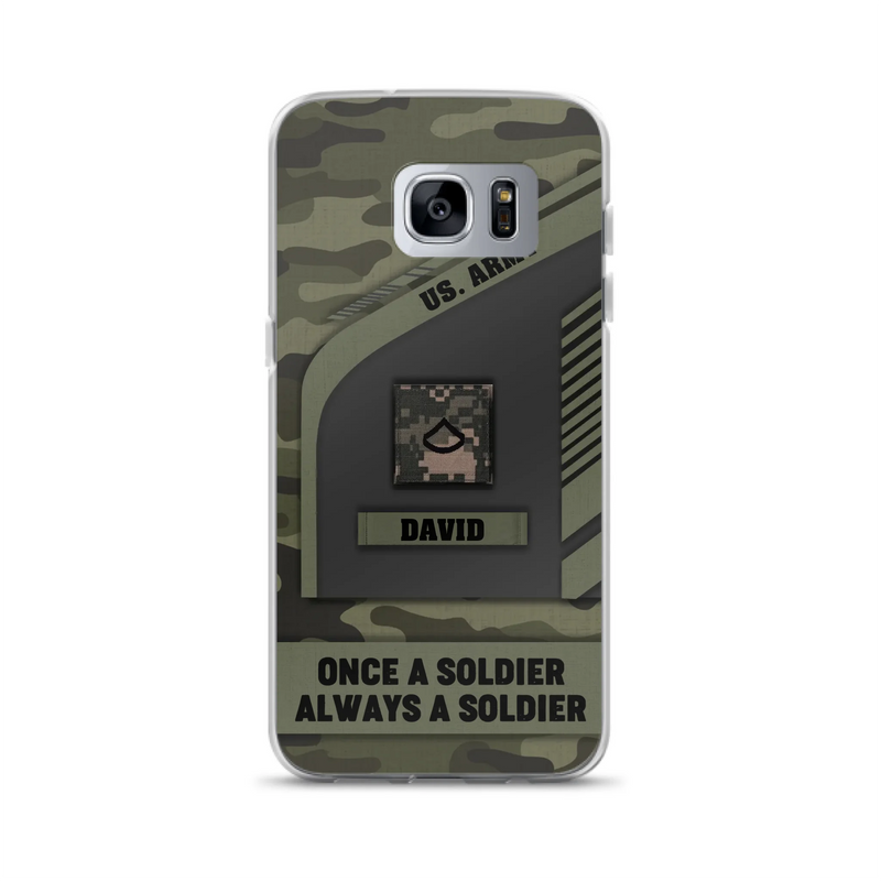 Custom Personalized Veteran Phone Case - Gift Idea For Veteran/Veterans Day - Once A Soldier Always A Soldier - Case for iPhone/Samsung