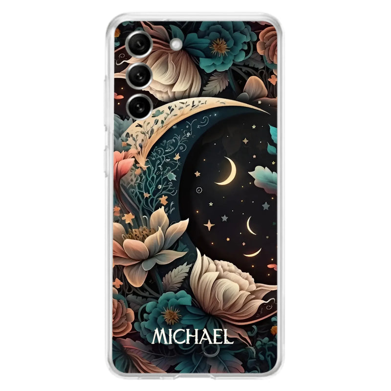 Custom Personalized Cottagecore Floral Sun Moon Stars Phone Case -  Case For iPhone/Samsung