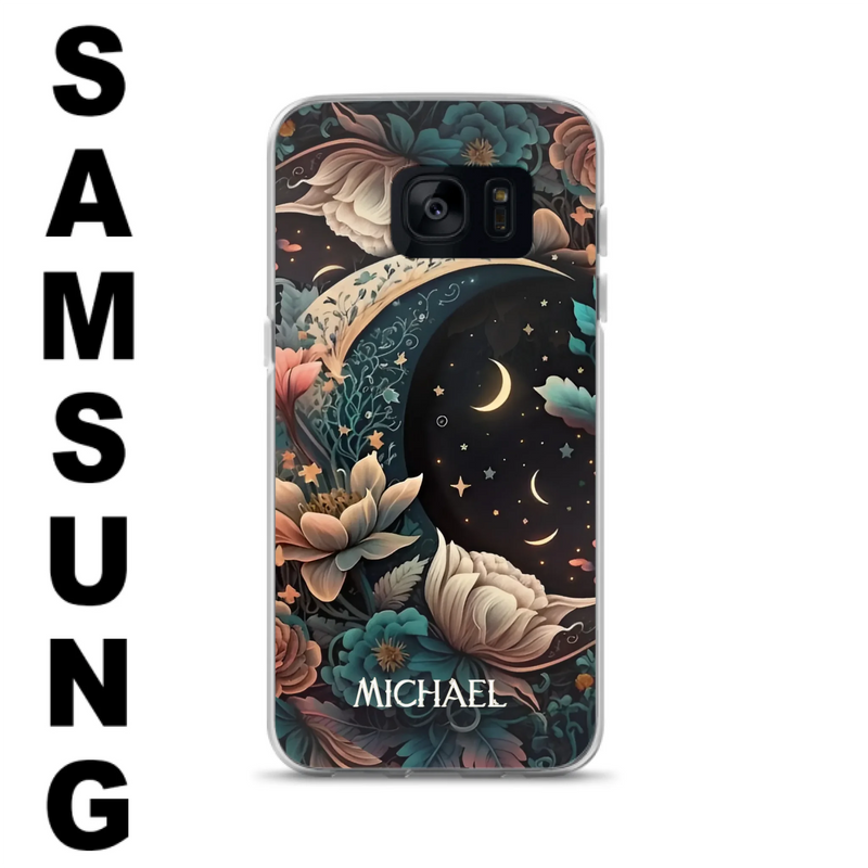 Custom Personalized Cottagecore Floral Sun Moon Stars Phone Case -  Case For iPhone/Samsung