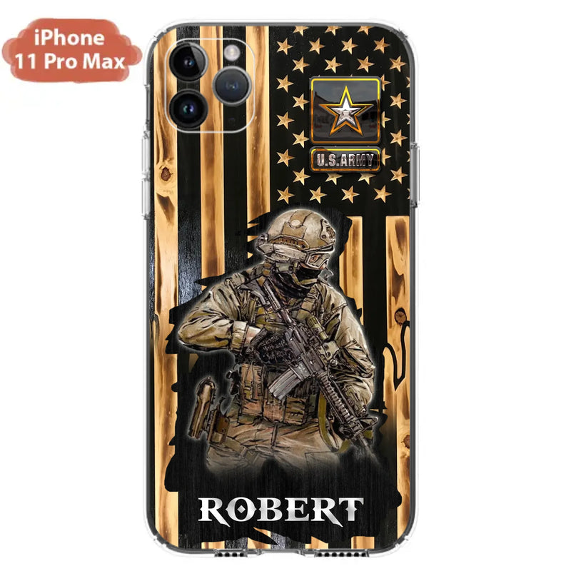 Custom Personalized Veteran US Flag Phone Case - Gift Idea For Veteran/ Soldier - Case For iPhone/ Samsung