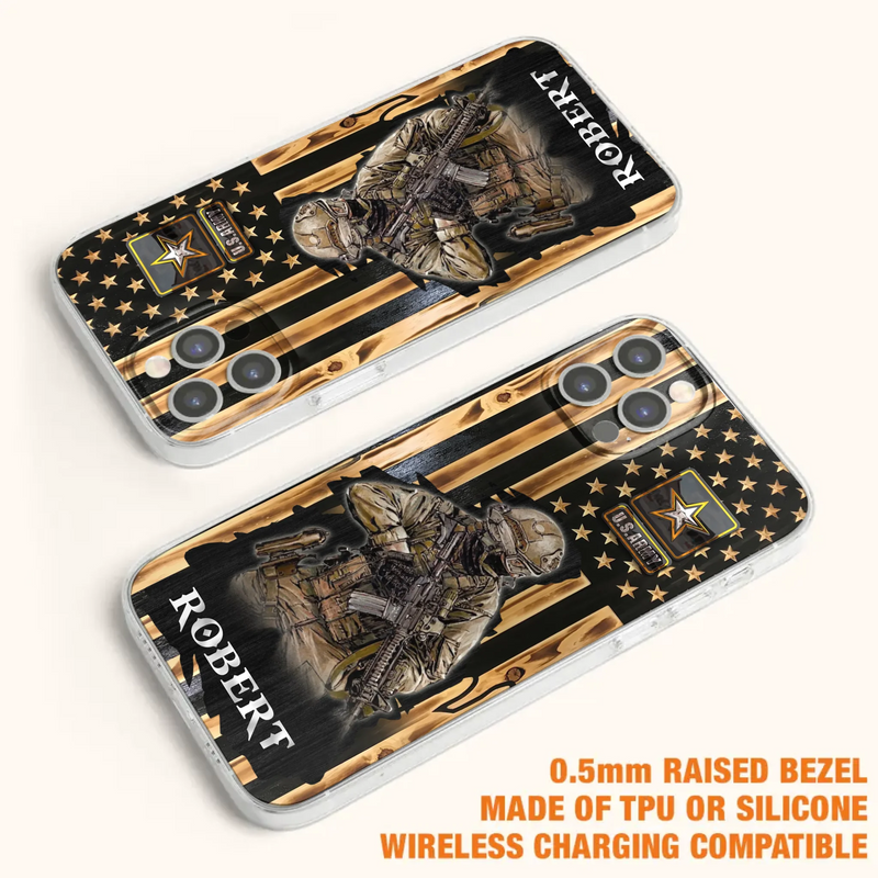 Custom Personalized Veteran US Flag Phone Case - Gift Idea For Veteran/ Soldier - Case For iPhone/ Samsung
