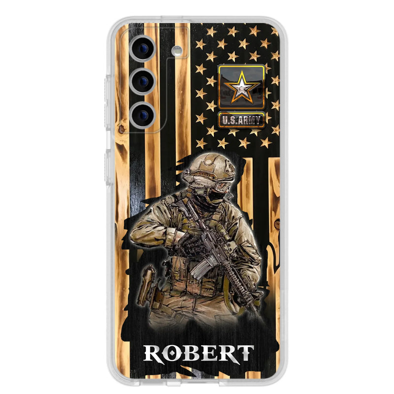 Custom Personalized Veteran US Flag Phone Case - Gift Idea For Veteran/ Soldier - Case For iPhone/ Samsung