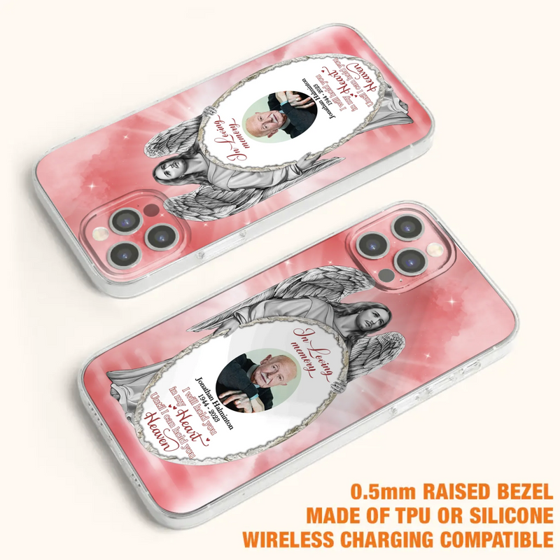 Custom Personalized Jesus Christ Memorial Photo Phone Case - Memorial Gift Idea For Family Member - I Will Hold You in My Heart Until I Can Hold You in Heaven - Case For iPhone/Samsung