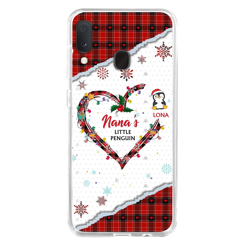 Personalized Christmas Nana Phone Case - Gift Idea For Grandma - Upto 10 Penguins -  Case For iPhone/Samsung