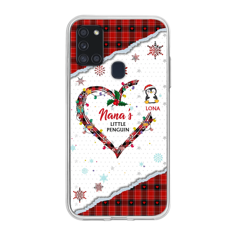 Personalized Christmas Nana Phone Case - Gift Idea For Grandma - Upto 10 Penguins -  Case For iPhone/Samsung
