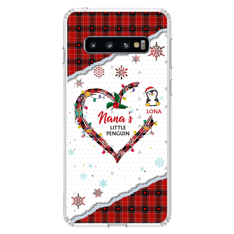Personalized Christmas Nana Phone Case - Gift Idea For Grandma - Upto 10 Penguins -  Case For iPhone/Samsung