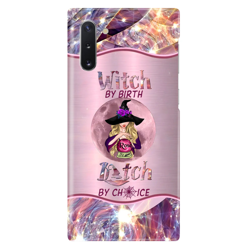 Personalized Witch Phone Case - Halloween Gift Idea For Witch Lovers - Case For iPhone/Samsung  - Witch By Birth Bitch By Choice
