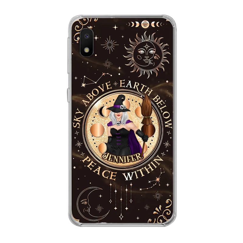 Custom Personalized Witch Phone Case - Halloween Gift Idea For Girl - Wiccan Decor/Pagan Decor - As Above So Below - Cases For iPhone And Samsung