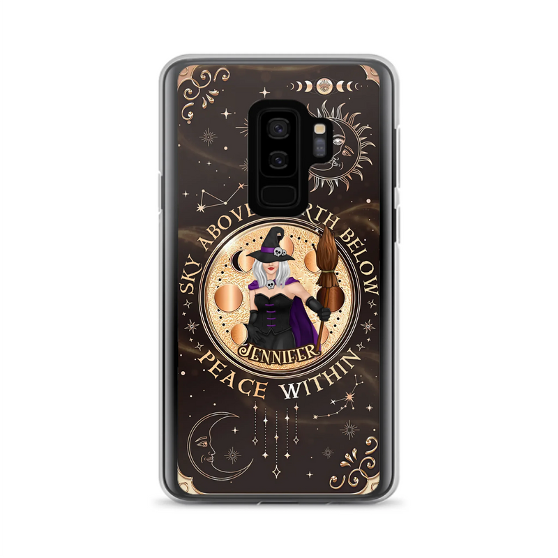 Custom Personalized Witch Phone Case - Halloween Gift Idea For Girl - Wiccan Decor/Pagan Decor - As Above So Below - Cases For iPhone And Samsung