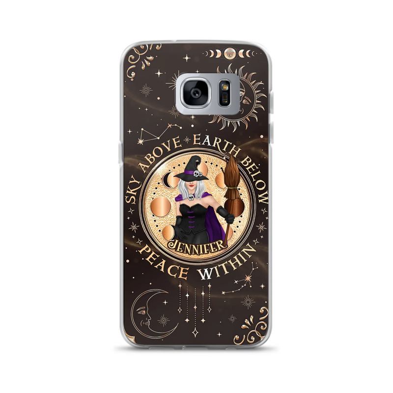 Custom Personalized Witch Phone Case - Halloween Gift Idea For Girl - Wiccan Decor/Pagan Decor - As Above So Below - Cases For iPhone And Samsung