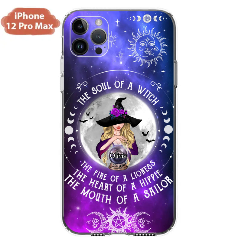 Personalized Witch Phone Case - Halloween Gift Idea For Witch Lovers - The Soul Of A Witch - Case For iPhone/Samsung