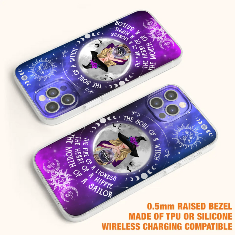 Personalized Witch Phone Case - Halloween Gift Idea For Witch Lovers - The Soul Of A Witch - Case For iPhone/Samsung