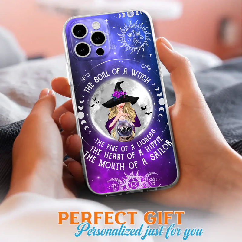 Personalized Witch Phone Case - Halloween Gift Idea For Witch Lovers - The Soul Of A Witch - Case For iPhone/Samsung