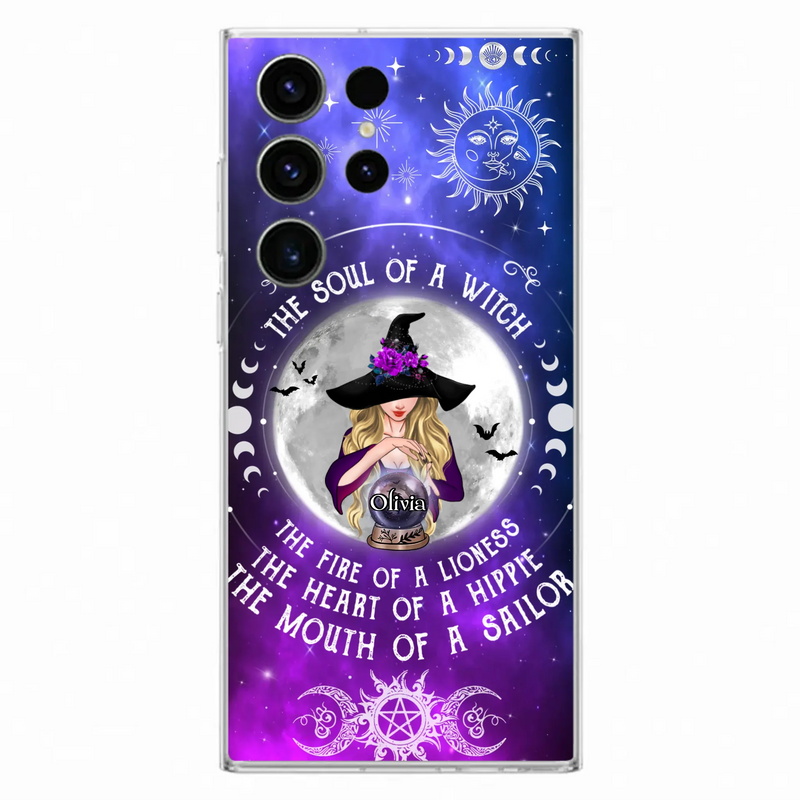 Personalized Witch Phone Case - Halloween Gift Idea For Witch Lovers - The Soul Of A Witch - Case For iPhone/Samsung