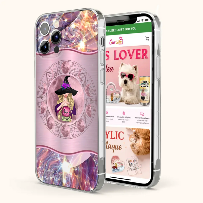 Personalized Witch Phone Case - Halloween Gift Idea For Witch Lovers - Case For iPhone/Samsung