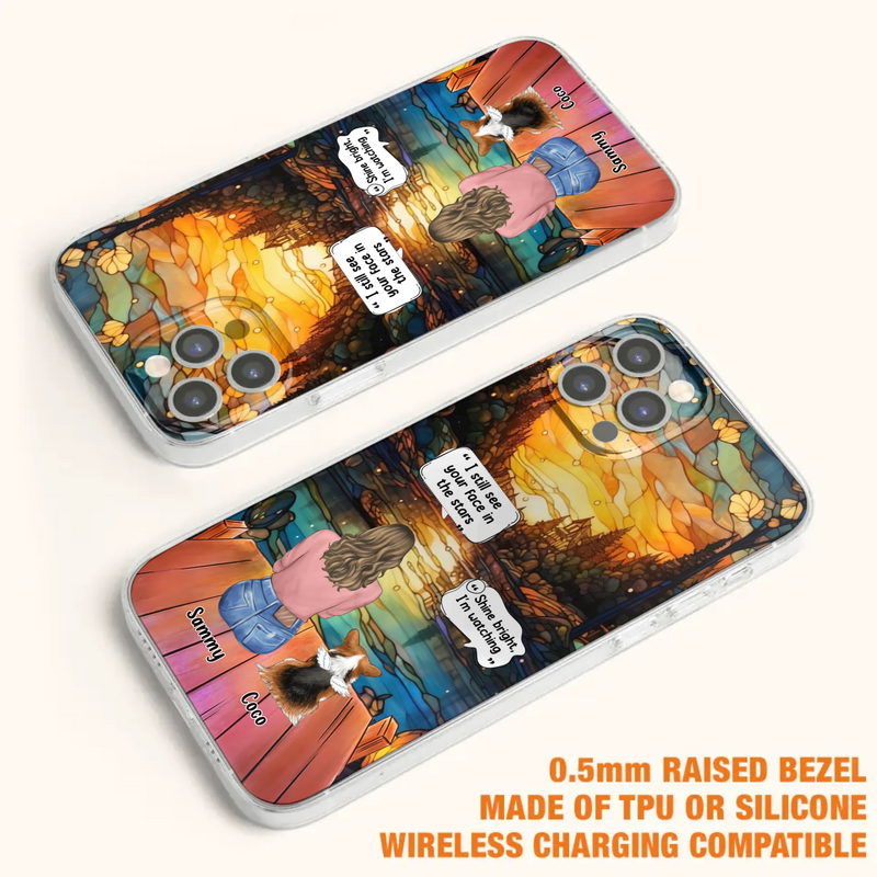 Personalized Memorial Pet Phone Case - Memorial Gift Idea For Dog/Cat/Rabbits Owners - I Still See Your Face In The Stars - Case For iPhone/Samsung