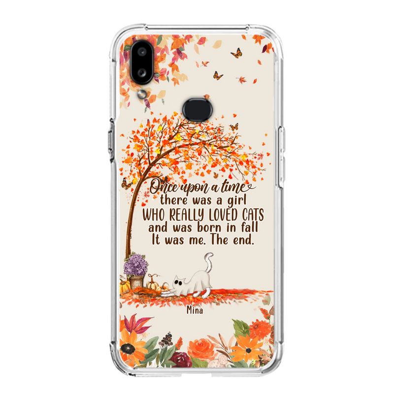 Custom Personalized Cat & Fall Phone Case - Upto 6 Cats - Autumn Gift For Cat Lover - Once Upon A Time - Case For iPhone And Samsung
