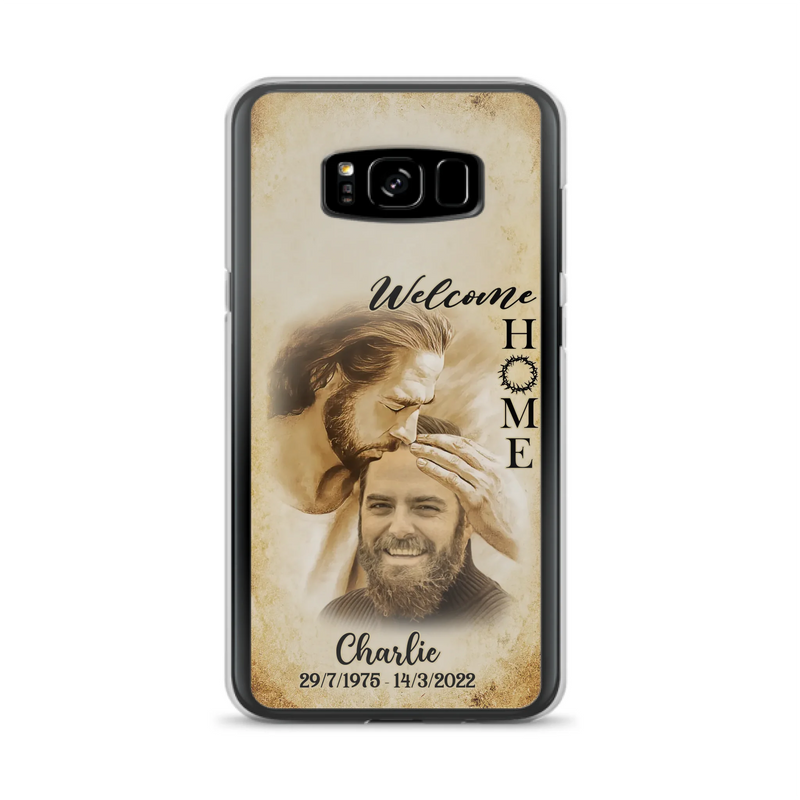 Custom Personalized Memorial Photo Phone Case - Memorial Gift Idea For Family Member/ Pet Owner - Welcome Home - Case For iPhone And Samsung