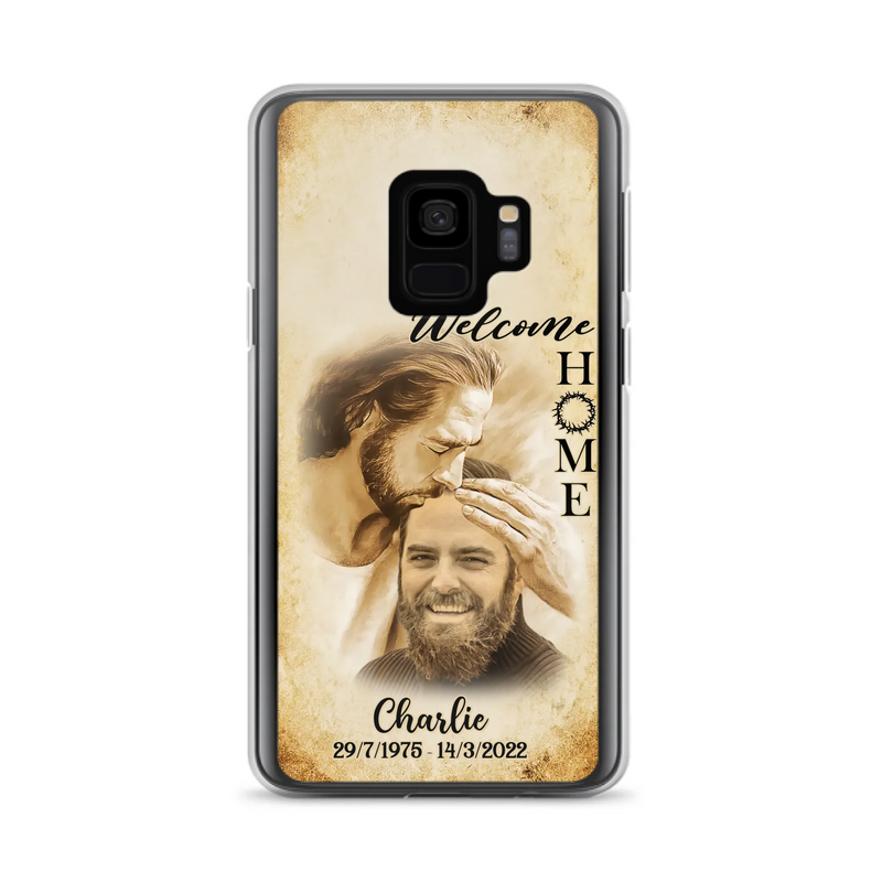 Custom Personalized Memorial Photo Phone Case - Memorial Gift Idea For Family Member/ Pet Owner - Welcome Home - Case For iPhone And Samsung